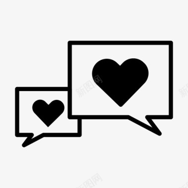 爱聊爱短信情人节图标图标