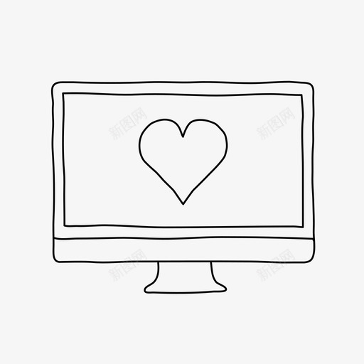 桌面心脏设备收藏夹图标svg_新图网 https://ixintu.com 屏幕 收藏夹 桌面心脏 设备