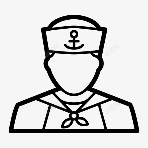 水手航海者领航员图标svg_新图网 https://ixintu.com 个人资料 人员 水手 用户 航海者 领航员