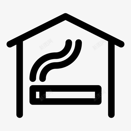 吸烟室香烟香烟烟雾图标svg_新图网 https://ixintu.com 吸烟室 纯线条 香烟 香烟烟雾