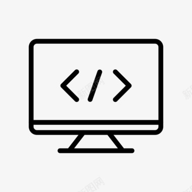 桌面web开发编码设备图标图标