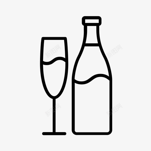 葡萄酒庆祝干杯图标svg_新图网 https://ixintu.com 干杯 庆祝 情人节 葡萄酒