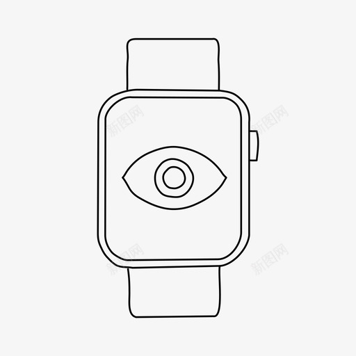 苹果手表眼苹果手表设备图标svg_新图网 https://ixintu.com 屏幕 苹果手表 苹果手表眼 视图 设备