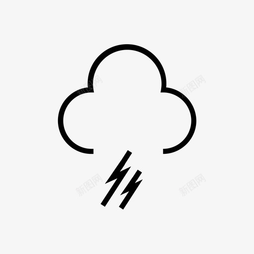 暴风雨云预报图标svg_新图网 https://ixintu.com 云 天气 暴风雨 雨 预报