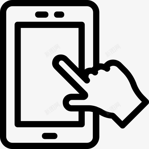 触摸屏手手机图标svg_新图网 https://ixintu.com 手 手机 技术 数字营销 智能手机 触摸屏