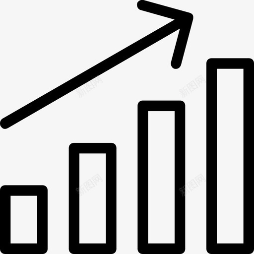增长条形图统计图标svg_新图网 https://ixintu.com 增长 数字营销 条形图 统计