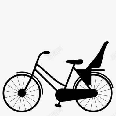 自行车儿童座椅自行车儿童自行车座椅图标图标