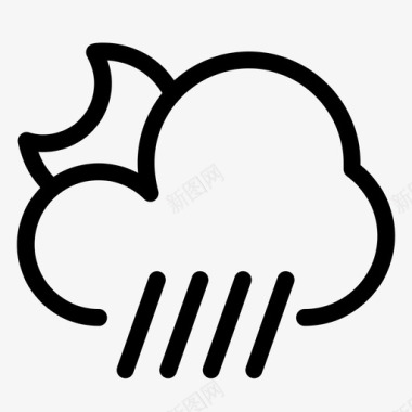 雨天气天气预报图标图标