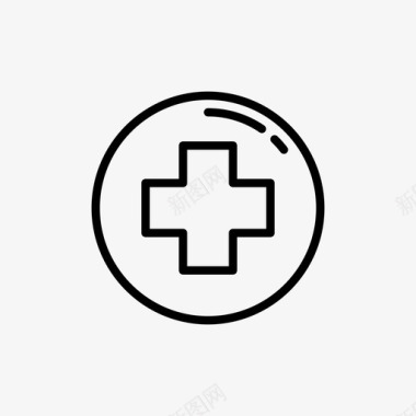 医院十字架健康图标图标