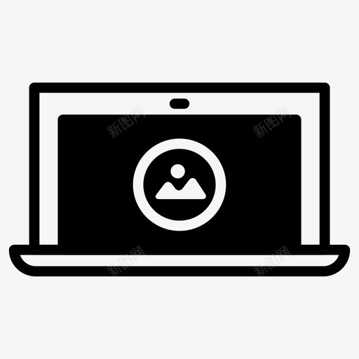 笔记本电脑图像笔记本图标集svg_新图网 https://ixintu.com 笔记本图标集 笔记本电脑图像