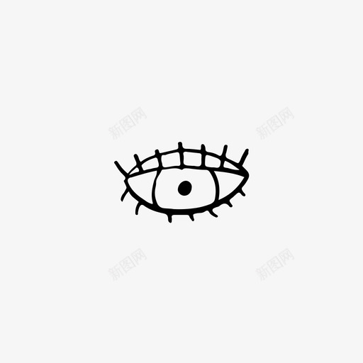 眼睛眼球插图图标svg_新图网 https://ixintu.com 插图 看 眼球 眼睛