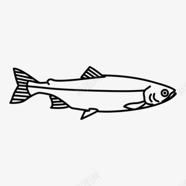 粉红鲑鱼鱼鱼食图标图标