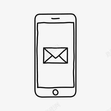 iphone邮件设备手绘图标图标