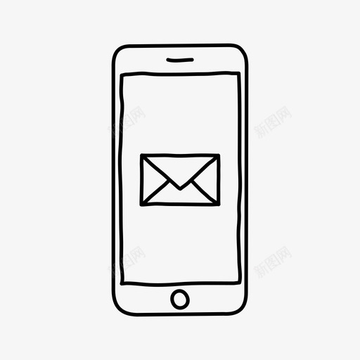 iphone邮件设备手绘图标svg_新图网 https://ixintu.com iphone邮件 屏幕 手绘 消息 设备