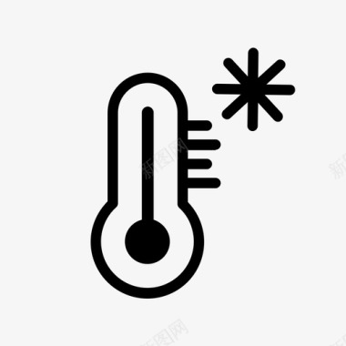 温度计气候寒冷图标图标