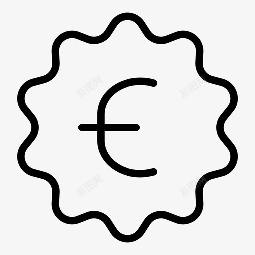 货币徽章欧元价格图标svg_新图网 https://ixintu.com 价格 标签 欧元 货币徽章 货币金融大纲 贴纸