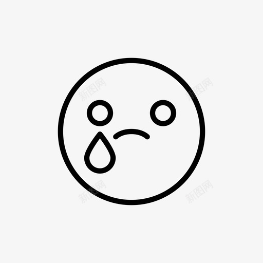悲伤表情符号哭泣失望图标svg_新图网 https://ixintu.com 哭泣 失望 悲伤表情符号 概述的表情符号 表情符号