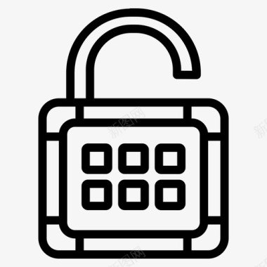 锁密码保护图标图标