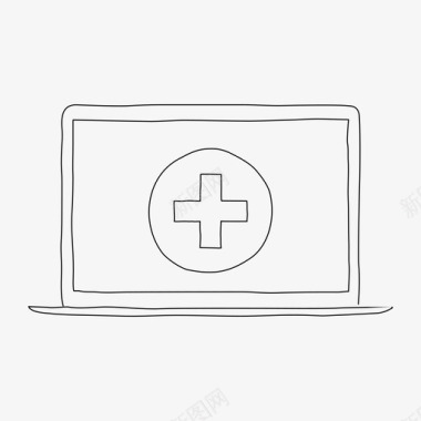 笔记本电脑添加设备医疗图标图标