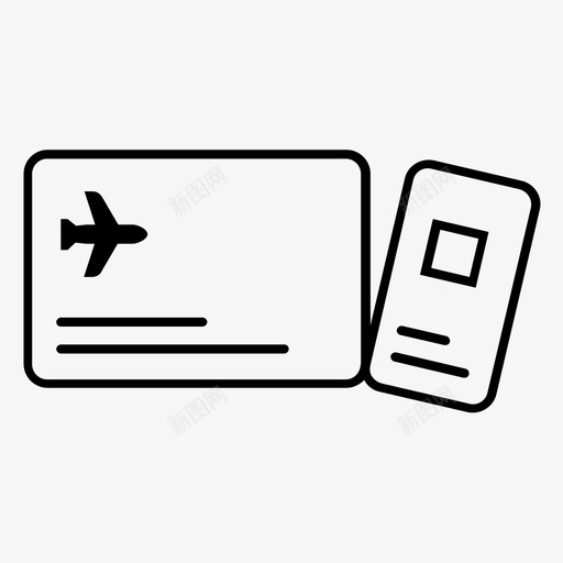 飞机票航空公司登机牌图标svg_新图网 https://ixintu.com 旅行 登机牌 航空公司 飞机票