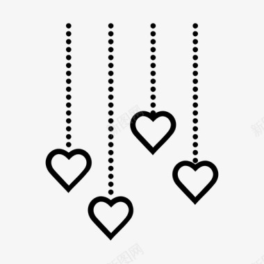 心形装饰爱情情人节图标图标