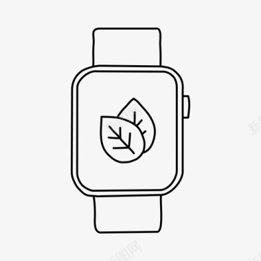 苹果手表叶子苹果手表设备图标图标