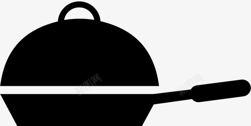 平底锅锅盖食品盘图标图标