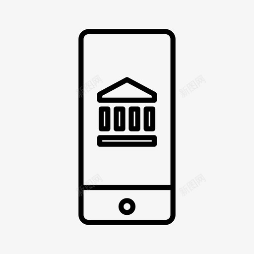 iphone网上银行设备金融图标svg_新图网 https://ixintu.com iphone网上银行 屏幕 网上银行 设备 金融