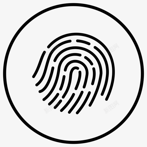 指纹指纹锁证据图标svg_新图网 https://ixintu.com 侦察员安全 安全 指纹 指纹锁 证据