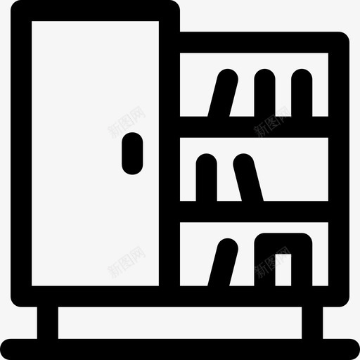 橱柜书架书籍图标svg_新图网 https://ixintu.com 书架 书籍 储藏室 家具 橱柜 餐具柜