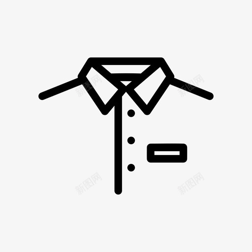 衬衫领子脖子图标svg_新图网 https://ixintu.com 口袋 脖子 衬衫 领子