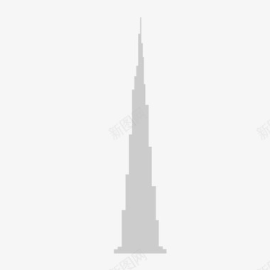 哈利法塔建筑迪拜图标图标