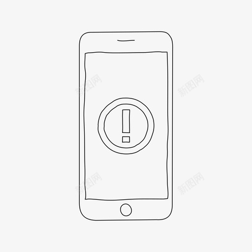 iphone警告警报设备图标svg_新图网 https://ixintu.com iphone警告 屏幕 警报 设备