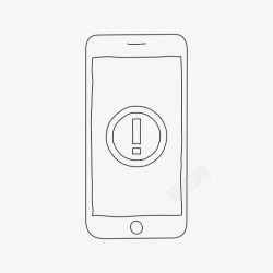 iphoneiphone警告警报设备图标高清图片