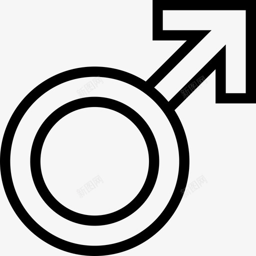 男性医疗符号图标svg_新图网 https://ixintu.com ios网络用户界面线图标 医疗 男性 符号