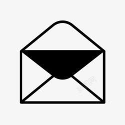 打开的牛皮纸信封信信封打开的信封图标高清图片