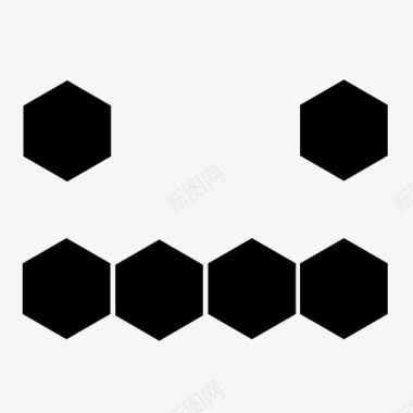 六边形几何学机器人图标图标