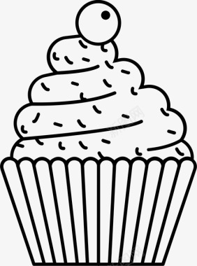 纸杯蛋糕糖甜点图标图标