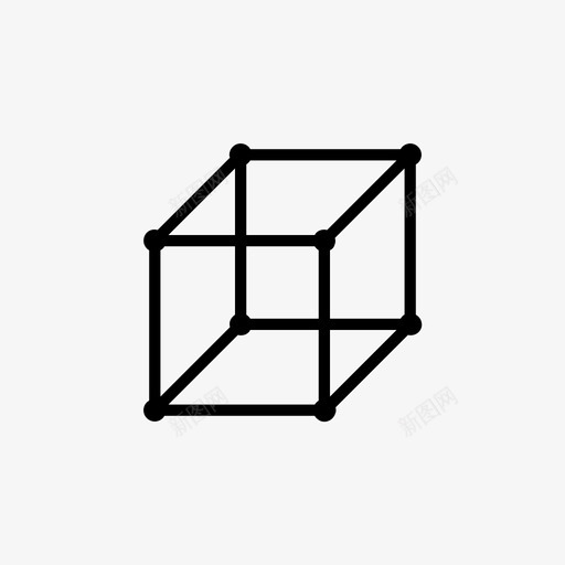 立方体几何学六面体图标svg_新图网 https://ixintu.com 体积 六面体 几何学 数学 立方体
