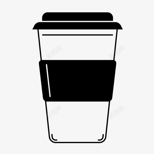 咖啡杯一次性杯纸杯图标svg_新图网 https://ixintu.com capp 一次性杯 咖啡杯 外卖咖啡 纸杯