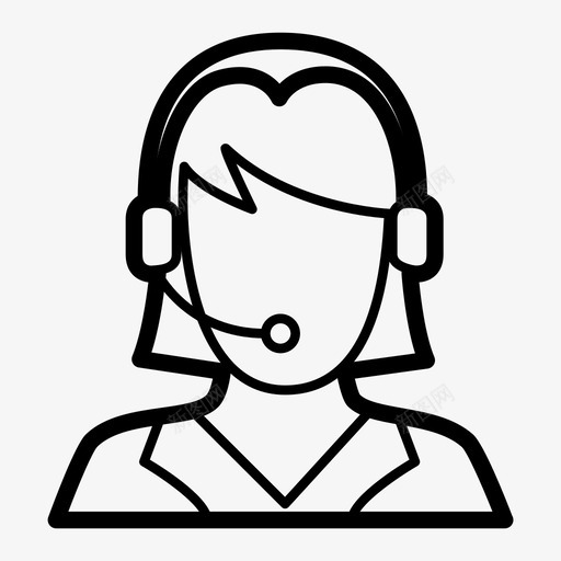呼叫中心耳机服务图标svg_新图网 https://ixintu.com 人员 呼叫中心 支持 服务 耳机