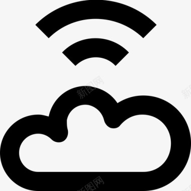 wifi云云计算云网络图标图标