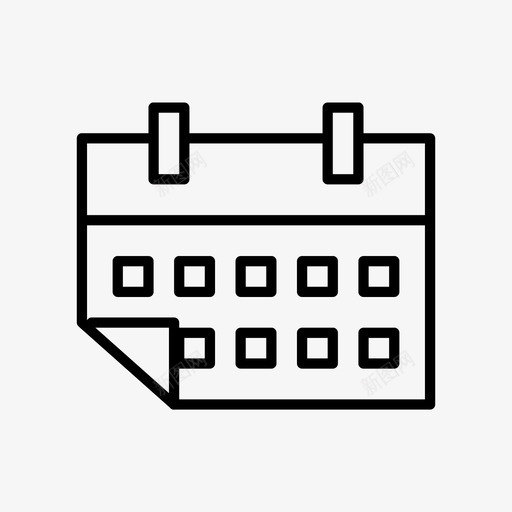 日历日月图标svg_新图网 https://ixintu.com 日 日历 时间表 月 计划