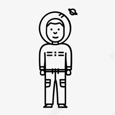 宇航员探险家人类图标图标