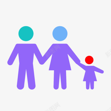 家庭孩子夫妇图标图标