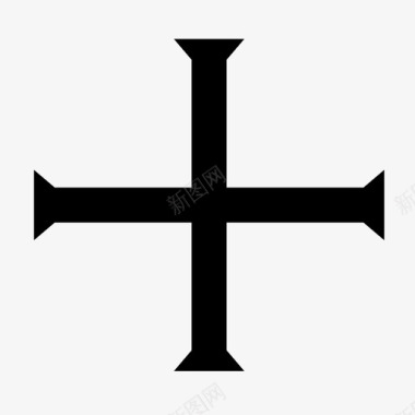 十字架基督十字军东征图标图标