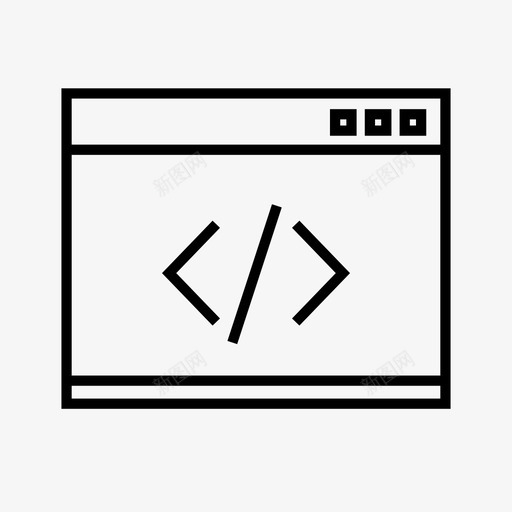 html代码开发编程图标svg_新图网 https://ixintu.com html代码 开发 编程 网站大纲元素