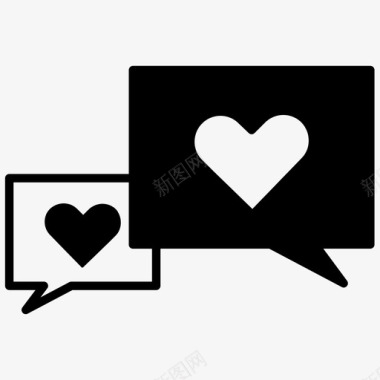 爱情短信聊天情人节图标图标
