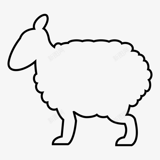 绵羊动物农场图标svg_新图网 https://ixintu.com 农场 动物 毛皮 绵羊 羊毛