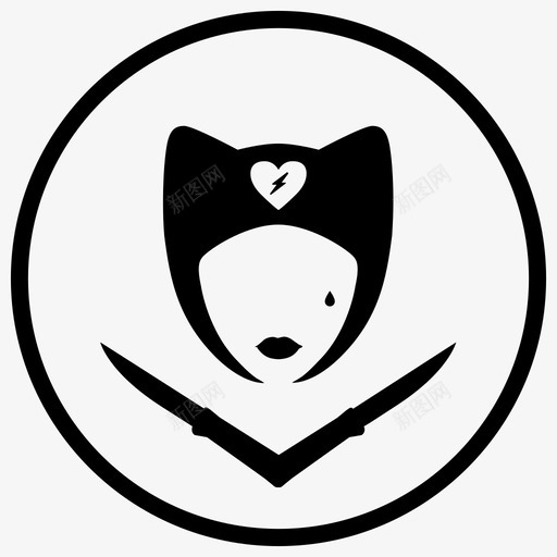 猫咪心脏闪电人权图标svg_新图网 https://ixintu.com 人权 女性游行 心脏闪电 爱情 猫咪